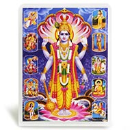 Lord Vishnu with Dashavatar Photo