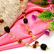 Panch Bhoota Mala in copper gold polish