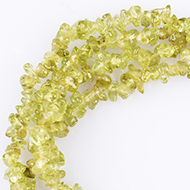Peridot uncut beads necklace