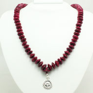 Pink Ruby beads mala