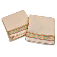 Puja Dhoti With Shawl - Cream