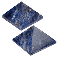 Pyramid in Blue Sodalite - Communication and creativity - Set of 2 - 24 gms