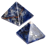 Pyramid in Blue Sodalite - Communication and creativity - Set of 2 - I