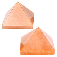Pyramid in Natural Orange Jade - Set of 2