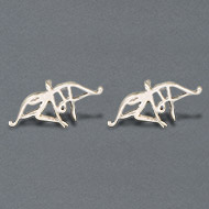 Ram earrings in pure silver