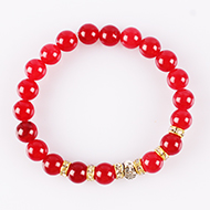 Red Agate Buddha Bracelet