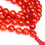 Red carnelian - faceted - 6mm
