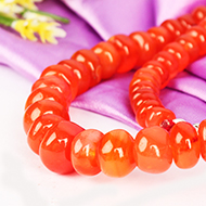 Red Carnelian Necklace - Elliptical Beads