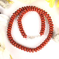 Red Jasper Necklace - Elliptical Beads