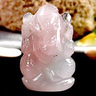Rose Quartz  Ganesha - 33 gms