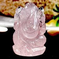 Rose Quartz  Ganesha - 38 gms