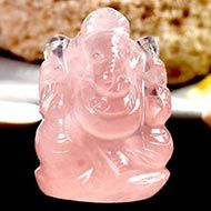 Rose Quartz  Ganesha - 40 gms - I