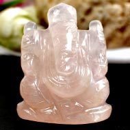 Rose Quartz  Ganesha - 58 gms