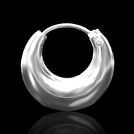 Round earrings in pure silver - Design -  XV