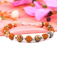 Rudraksha and Jasper Bracelet