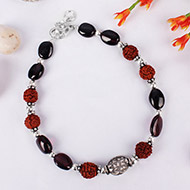 Rudraksha Garnet Bracelet - Design III