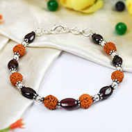Rudraksha Garnet  Bracelet