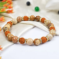 Rudraksha Jasper Bracelet - Design I