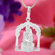 Sai Baba Locket in pure silver - IX