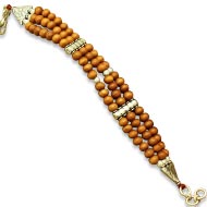 Sandalwood Multi Beads Bracelet - Triple turn