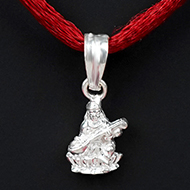 Saraswati Locket in Pure Silver - VI