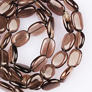 Smoky Quartz oval beads