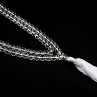 Sphatik diamond cut mala - 10mm