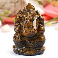 Tiger Eye  Ganesha - 89 gms