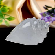 White Quartz Shankh - 59 gms