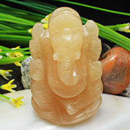 Yellow Jade Ganesh - 74 gms
