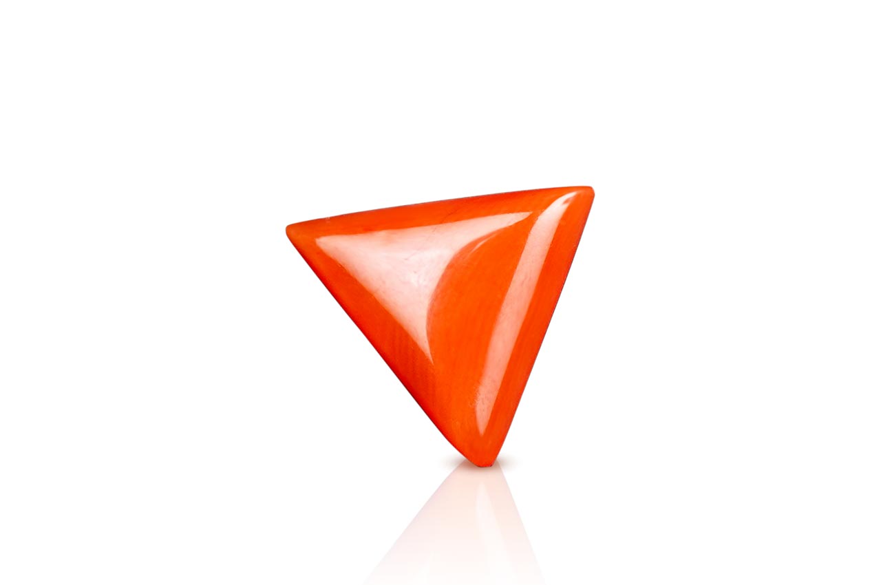 Italian Coral triangular- 4.52 carats