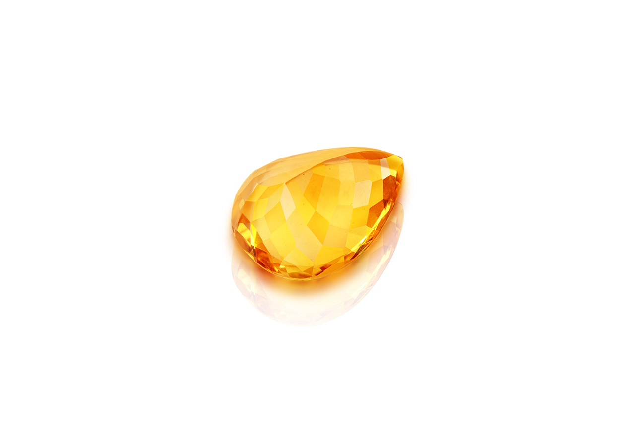 Yellow Citrine - 15.55 carats - Pear