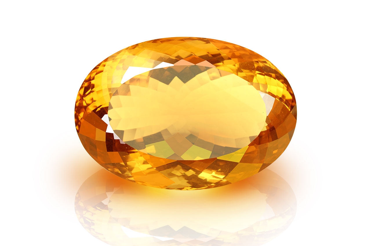 Yellow Citrine - 152.55 carats - Oval