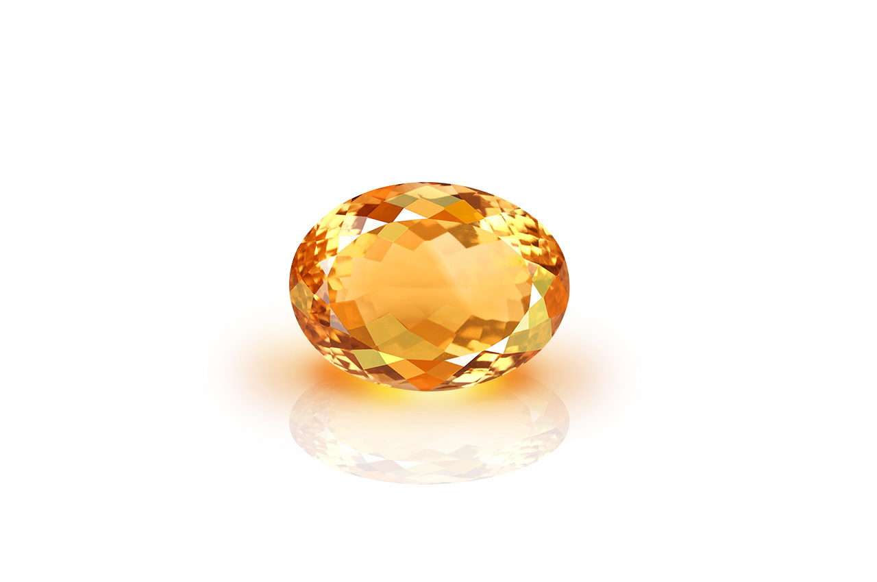 Yellow Citrine - 19.70 carats - Oval