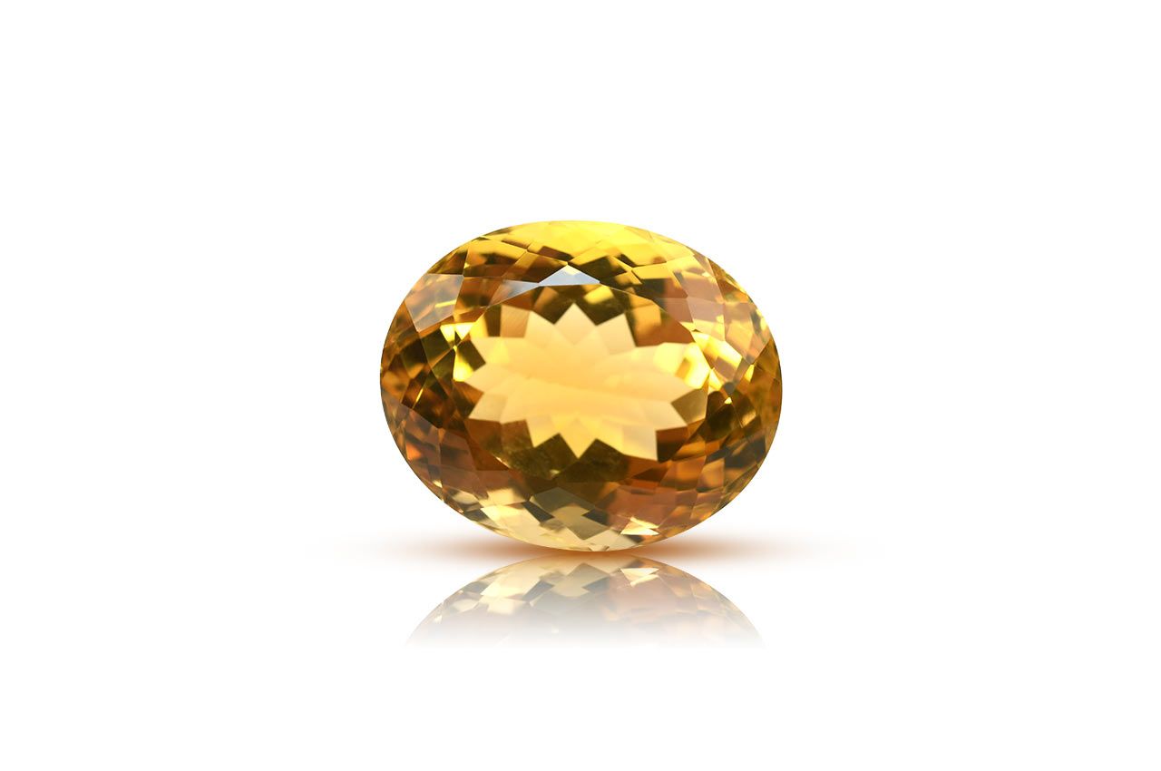 Yellow Citrine - 21.55 carats - Oval