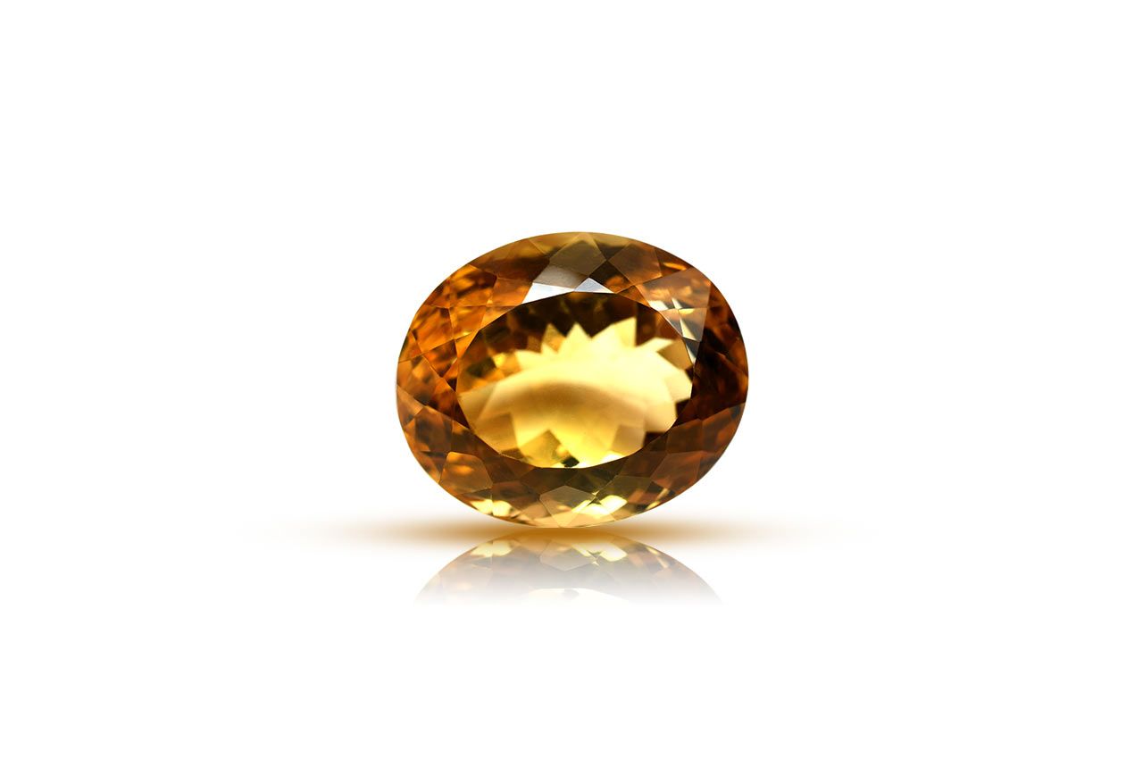 Yellow Citrine - 28.05 carats - Oval
