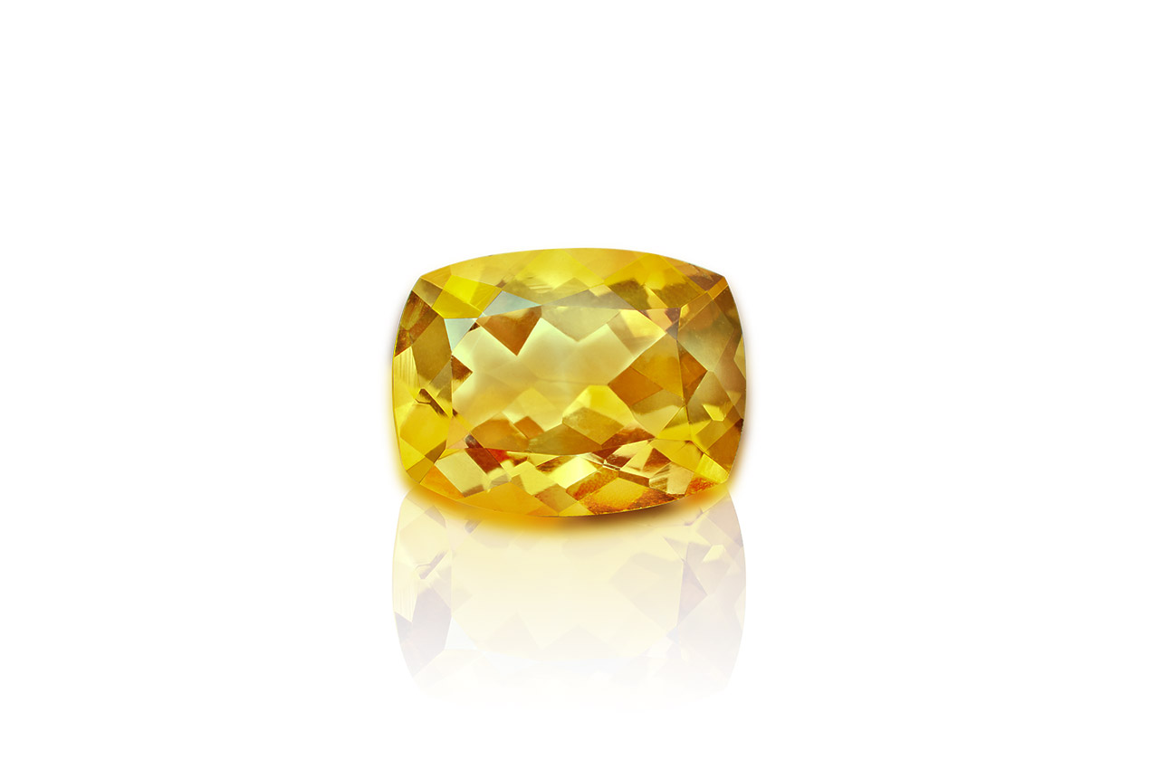 Yellow Citrine - 3 to 4 carats - Cushion