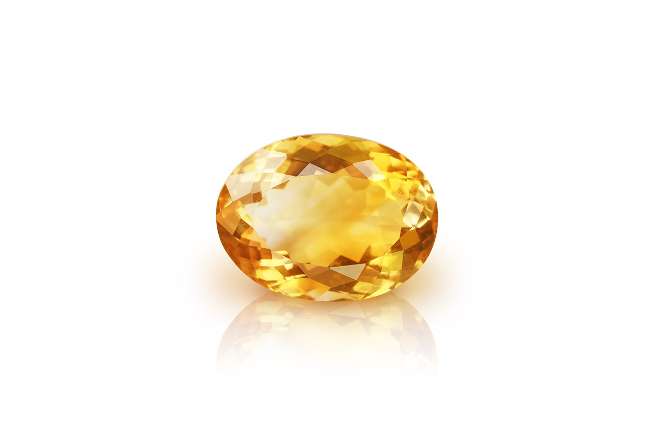 Yellow Citrine - 8.50 carats - Oval