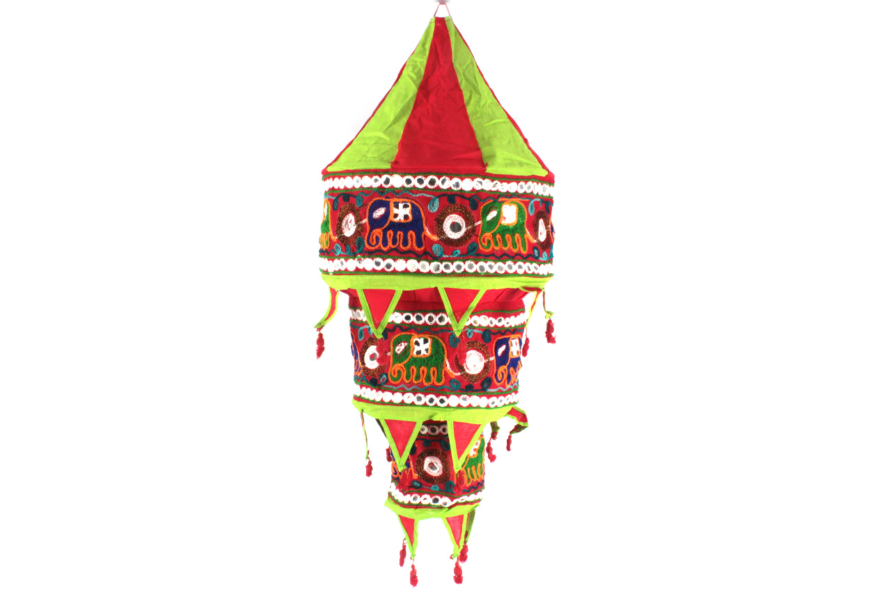 3 strip Hanging Lantern- Elephant