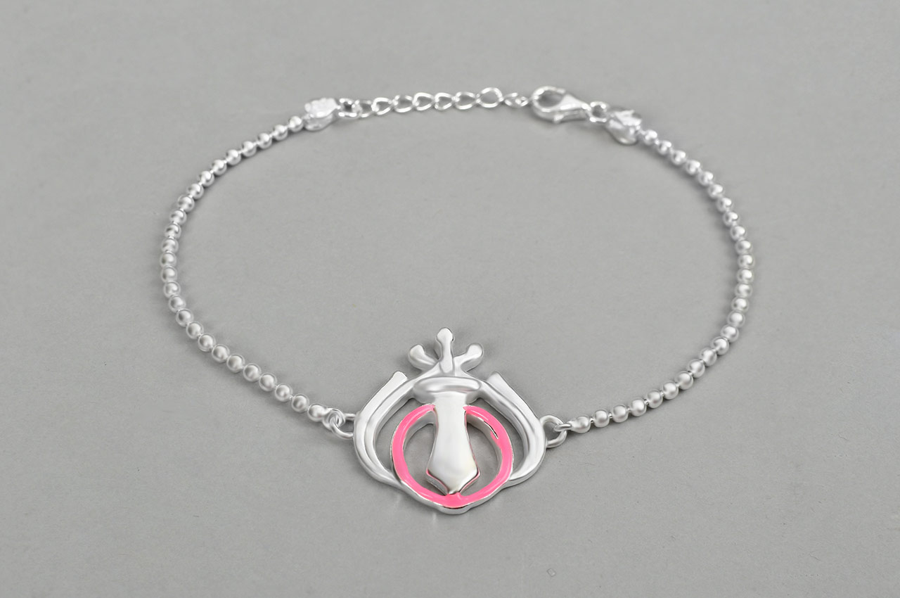 Khanda Design Rakhi in pure silver
