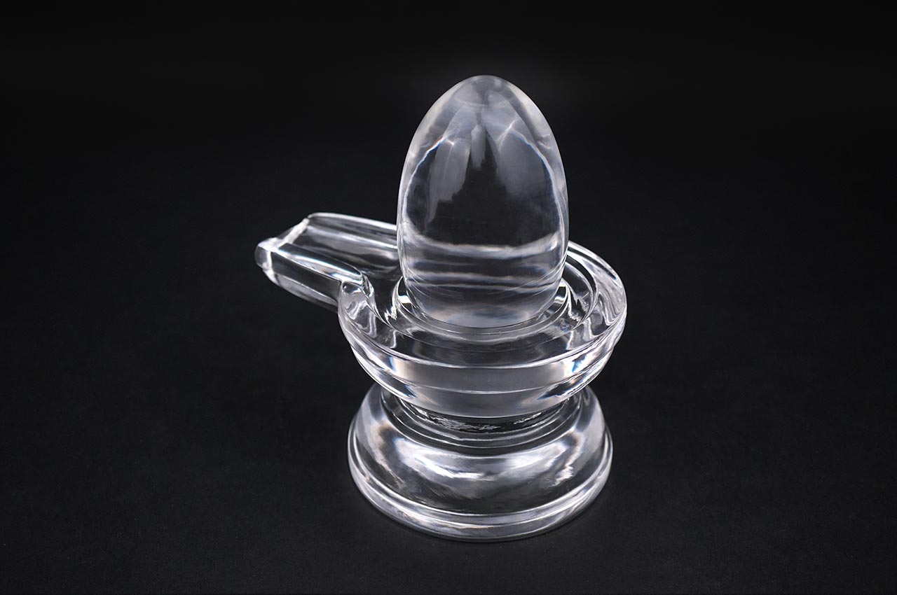 Sphatik Yoni Base with Sphatik Lingam - 1765 gms