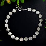 Moonstone Silver Ball Bracelet