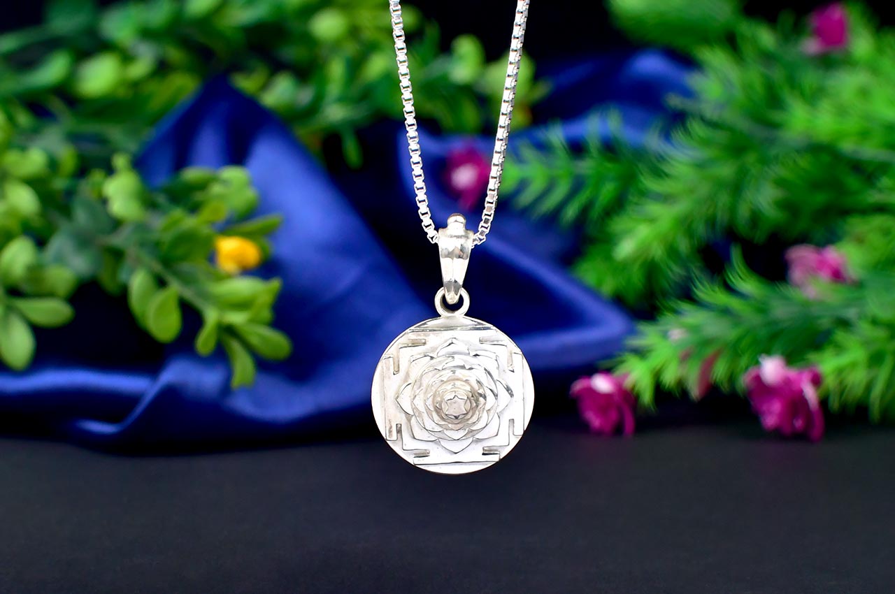 Bhuvneshwari 3D Yantra Locket in 925 Sterling Silver