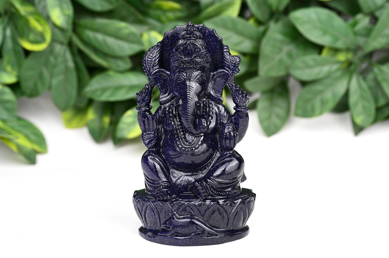 Blue Sunstone Ganesha - 865 gms-1