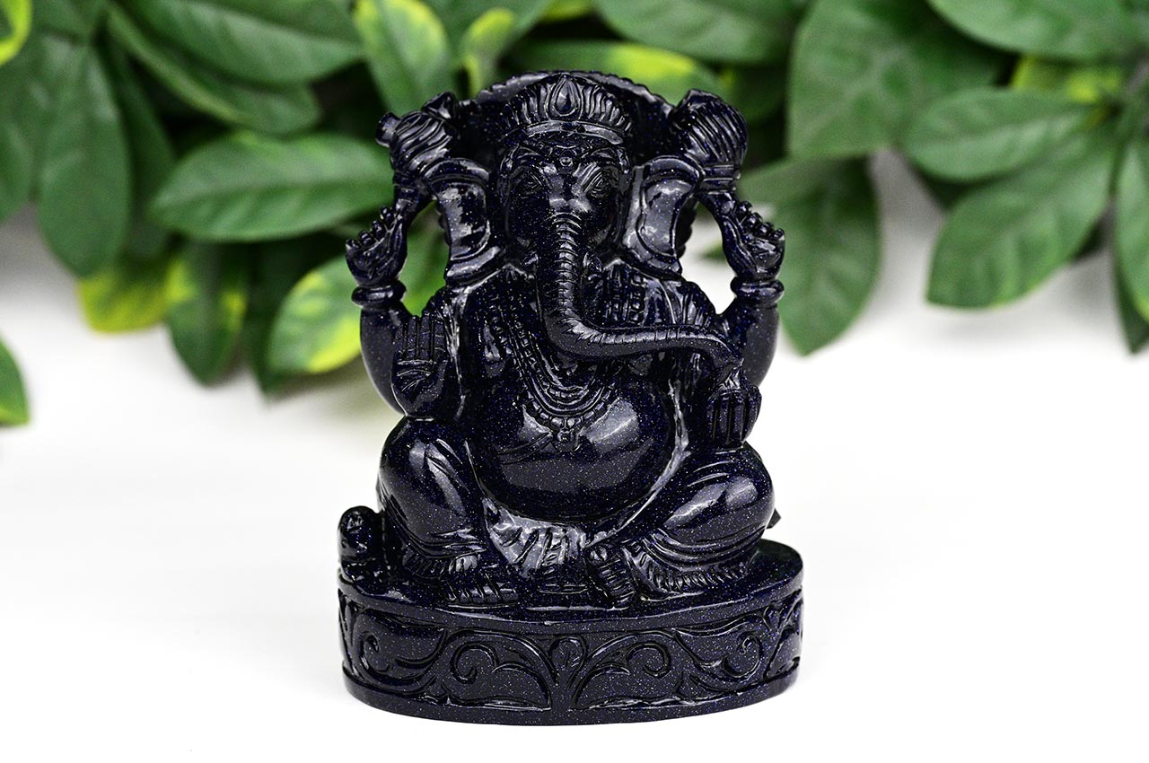Blue Sunstone Ganesha - 982 gms-1