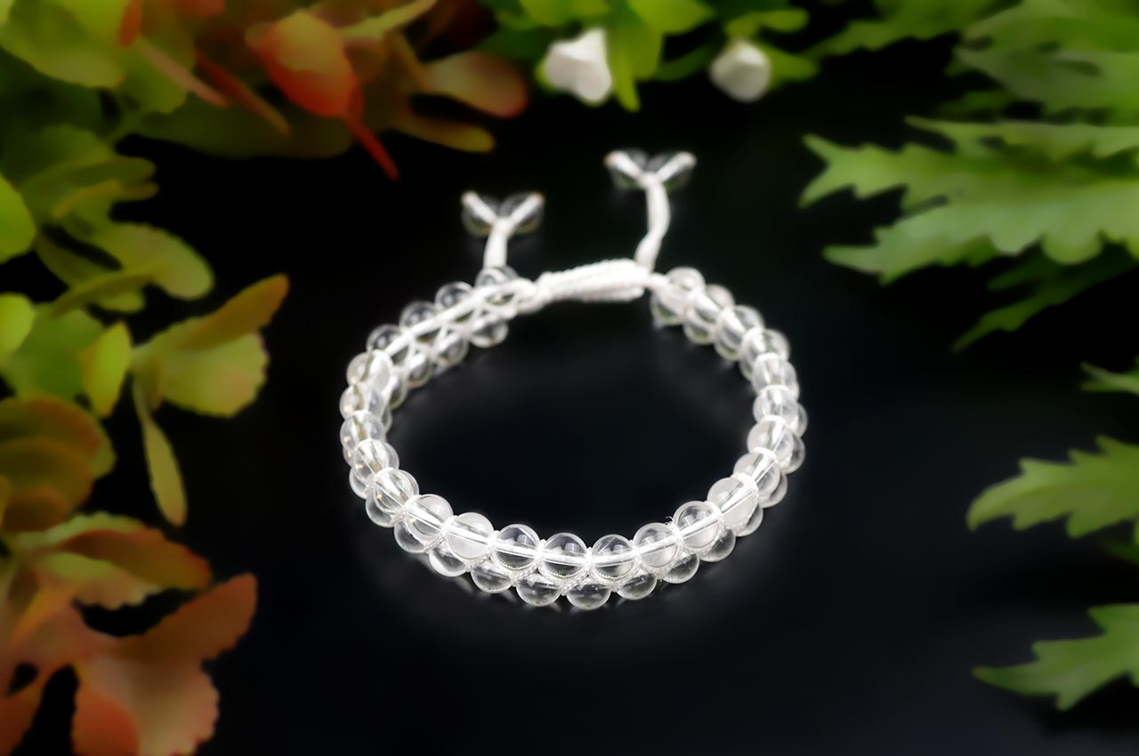 Round Sphatik Double Turn Bracelet