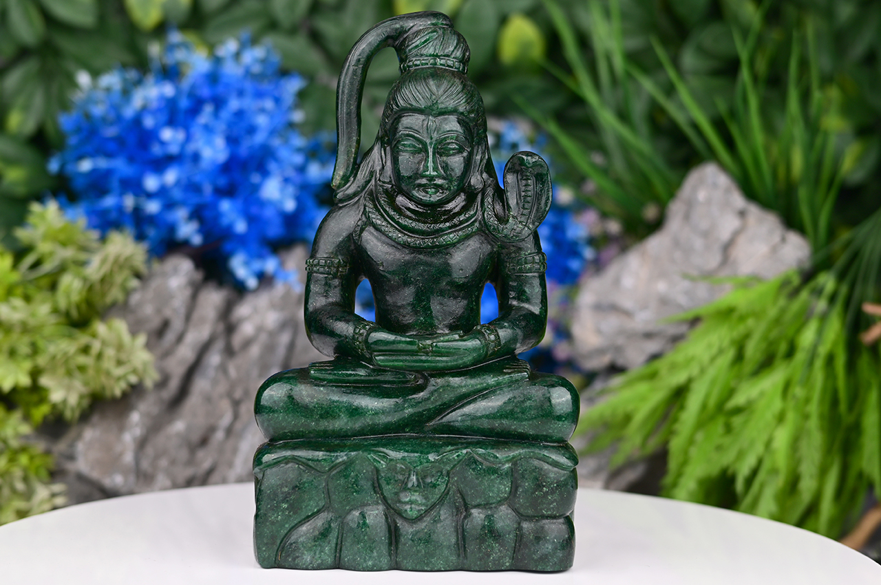 Green Jade Shiva - Large