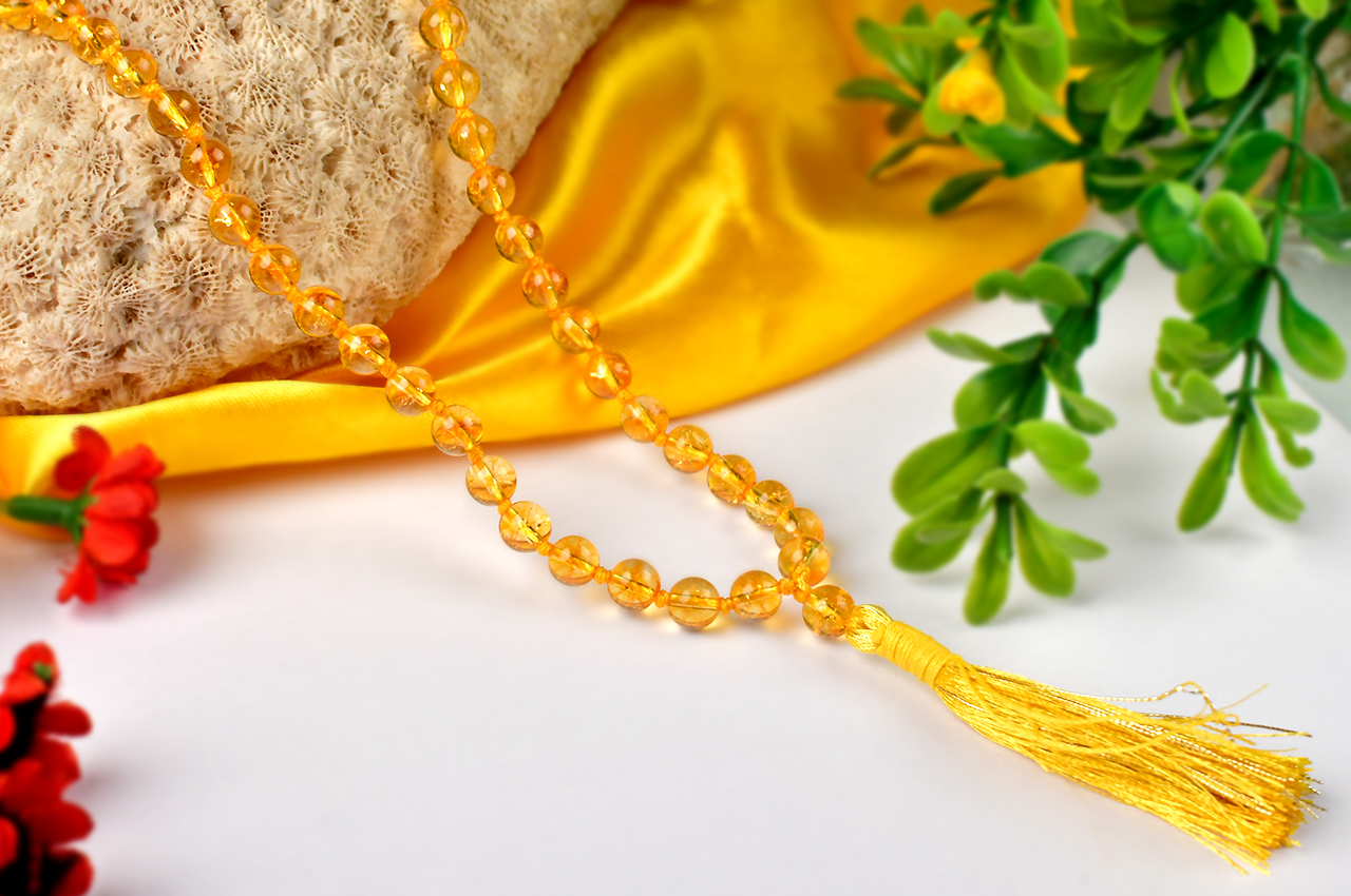 Buy Yellow Citrine Rosary (6 mm) from Rudra Centre (Rudraksha Ratna) at reasonable prices