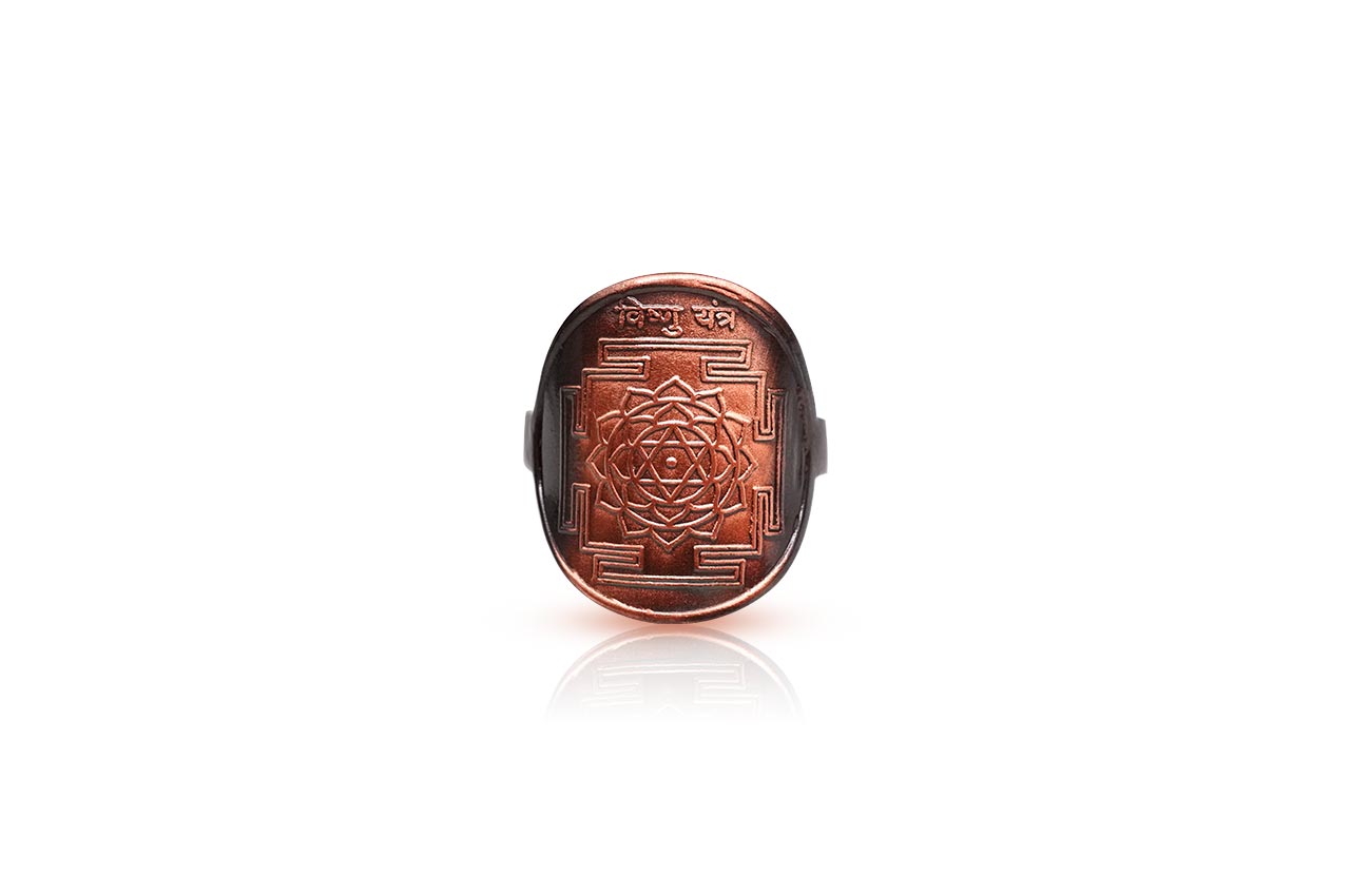 Shree Vishnu Yantra Ring in Copper