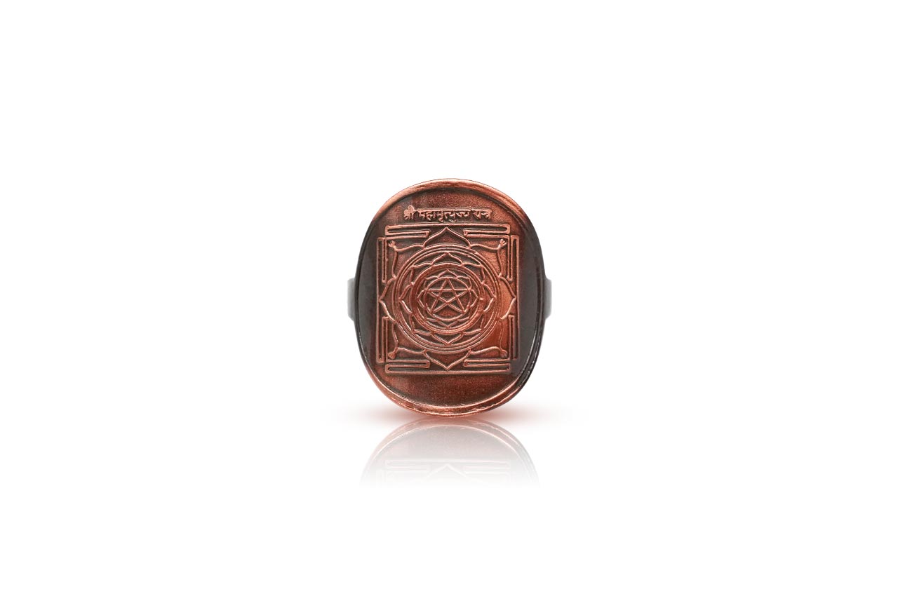 Shree Mahamrityunjaya Yantra Ring in Copper